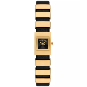 Michael Kors Women’s Quartz Black & Gold Hybrid Strap Black Dial 14mm Watch MK4887