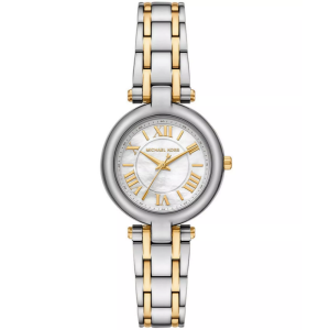 Michael Kors Women’s Quartz Two-Tone Stainless Steel White Mother Of Pearl Dial 30mm Watch MK4895