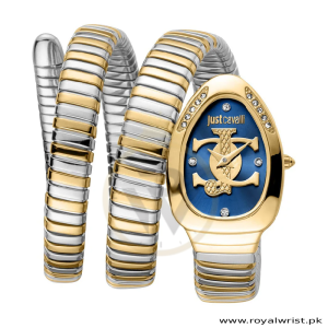 Just Cavalli Women’s Quartz Two-tone Stainless Steel Blue Dial 22mm Watch JC1L228M0075