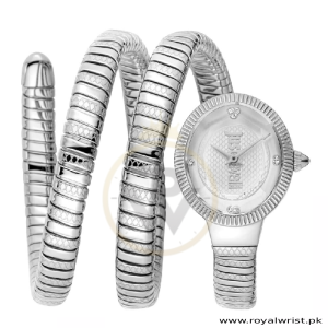 Just Cavalli Women’s Quartz Silver Stainless Steel Silver Dial 22mm Watch JC1L269M0015