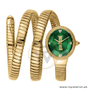 Just Cavalli Women’s Quartz Gold Stainless Steel Green Dial 22mm Watch JC1L269M0035
