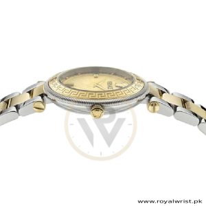 Versace Women’s Quartz Swiss Made Two-tone Stainless Steel Gold Dial 35mm Watch VE8B00324