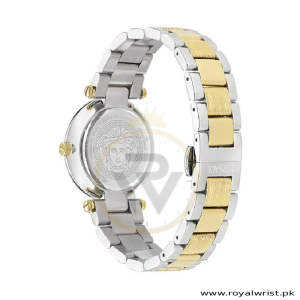 Versace Women’s Quartz Swiss Made Two-tone Stainless Steel Gold Dial 35mm Watch VE8B00324