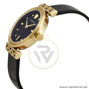 Alternative view of Versace Women’s Quartz Swiss Made Black Leather Strap Black Dial 34mm Watch VELW00420