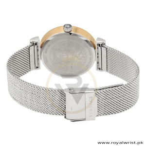 Versace Women’s Quartz Swiss Made Silver Stainless Steel Blue Dial 34mm Watch VELW00520