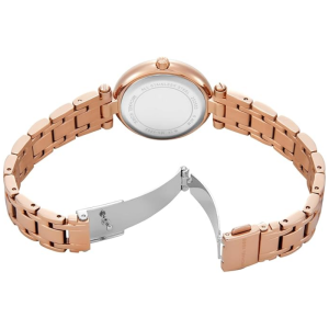Michael Kors Women’s Quartz Rose Gold Stainless Steel White Mother Of Pearl Dial 30mm Watch MK4893