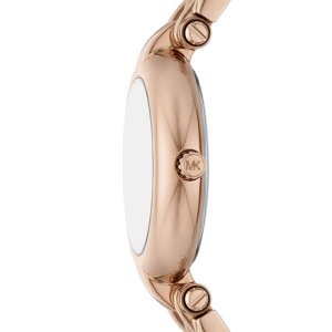 Michael Kors Women’s Quartz Rose Gold Stainless Steel White Mother Of Pearl Dial 30mm Watch MK4893