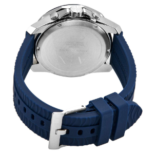 Armani Exchange Men’s Quartz Blue Silicone Strap Blue Dial 44mm Watch AX1960