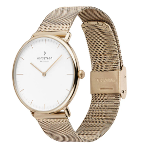 Nordgreen Women’s Quartz Gold Stainless Steel White Dial 32mm Watch NR32GOMEGOXX