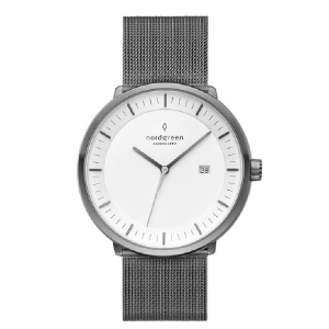 Nordgreen Men’s Quartz Grey Stainless Steel White Dial 40mm Watch PH40GMMEGUXX