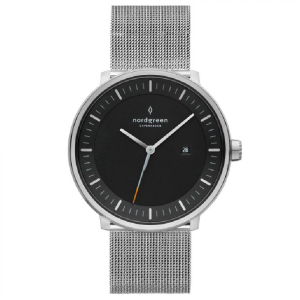 Nordgreen Unisex Quartz Silver Stainless Steel Black Dial 36mm Watch PH36SIMESIBLCH