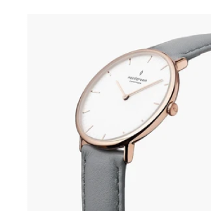 Alternative view of Nordgreen Women’s Quartz Grey Leather Strap White Dial 32mm Watch NR32RGLEGRXX