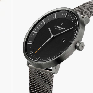 Nordgreen Unisex Quartz Grey Stainless Steel Black Dial 36mm Watch PH36GMMEGUBL