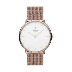 Nordgreen Women’s Quartz Rose Gold Stainless Steel White Dial 32mm Watch NR32RGXXMEROLEBR