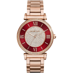 Michael Kors Women's Quartz Rose Gold Stainless Steel Crystal Pave Dial 38mm Watch MK3377