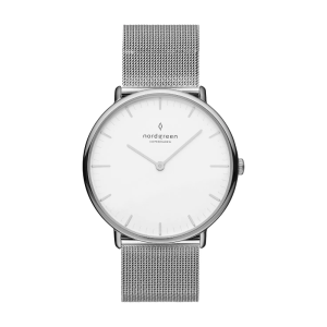 Nordgreen Unisex Quartz Silver Stainless Steel White Dial 36mm Watch NR36SIXXMESILEBR