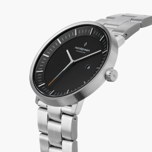 Nordgreen Unisex Quartz Silver Stainless Steel Black Dial 40mm Watch PH40SI3LSIBLCH