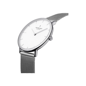 Nordgreen Unisex Quartz Silver Stainless Steel White Dial 36mm Watch NR36SIXXMESILEBR