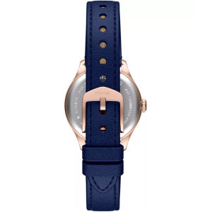 Fossil Women’s Quartz Blue Leather Strap Blue Dial 28mm Watch ES5424 (Without Tag)