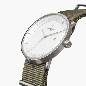 Nordgreen Unisex Quartz Green Nylon Strap White Dial 40mm Watch PH40SINYAGXX
