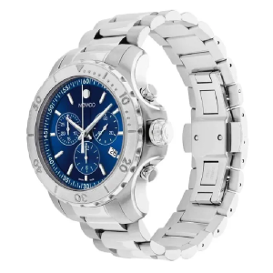 Alternative view of Movado Men’s Swiss Made Quartz Silver Stainless Steel Blue Dial 42mm Watch 2600151 (Factory Leftover)