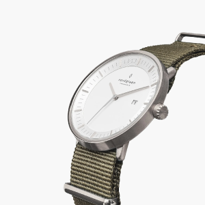 Nordgreen Unisex Quartz Green Nylon Strap White Dial 36mm Watch PH36SIMESINAGLBL