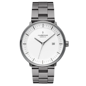Nordgreen Men’s Quartz Grey Stainless Steel White Dial 40mm Watch PH40GM3LGUXX