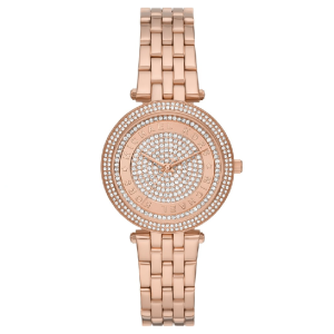 Michael Kors Women's Quartz Rose Gold Stainless Steel Rose Gold Dial 34mm Watch MK4592 (Like New)