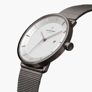 Alternative view of Nordgreen Unisex Quartz Grey Stainless Steel White Dial 36mm Watch PH36GMMEGUXX-LN