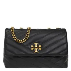 Tory Burch Black KIRA CHEVRON SMALL CONVERTIBLE SHOULDER BAG (Size: H15cm L22.5cm D8cm) 90452-001
