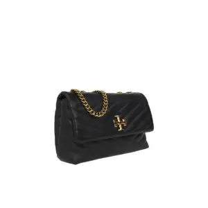 Tory Burch Black KIRA CHEVRON SMALL CONVERTIBLE SHOULDER BAG (Size: H15cm L22.5cm D8cm) 90452-001