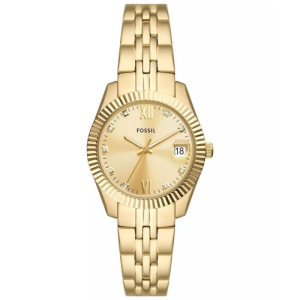 Fossil Women’s Quartz Gold Stainless Steel Gold Dial 33mm Watch ES5338 (Without Tag)