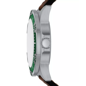 Fossil Men’s Quartz Brown Leather Strap Green Dial 44mm Watch FS6147 (Like New)