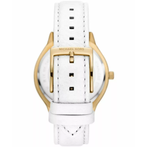 Michael Kors Women’s Quartz White Leather Strap White Dial 38mm Watch MK7544 (Without Tag)