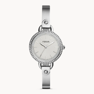 Fossil Women’s Quartz Silver Stainless Steel Silver Dial 32mm Watch BQ3162 (Without Tag)