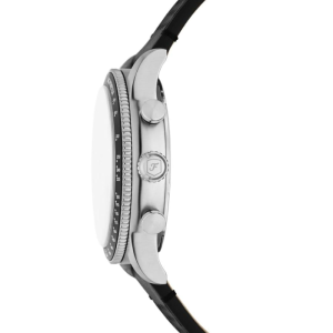 Alternative view of Fossil Men’s Chronograph Quartz Black Leather Strap Red Dial 42mm Watch FS6086 (Without Tag)