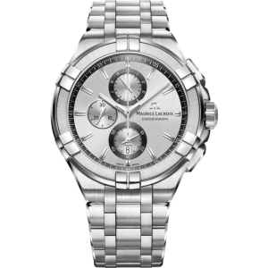 Maurice Lacroix Men’s Quartz Swiss Made Silver Stainless Steel Silver Dial 44mm Watch AI1018-SS002-130-1