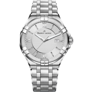Maurice Lacroix Men’s Quartz Swiss Made Silver Stainless Steel Silver Dial 42mm Watch AI1008-SS002-130-1