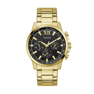 Guess Men’s Quartz Gold Stainless Steel Black Dial 44mm Watch GW0900G3