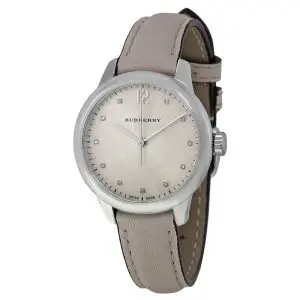 Burberry Women’s Swiss Made Quartz Leather Strap Beige Dial 32mm Watch BU10105 (Without Tag)