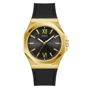 Guess Men’s Quartz Black Silicone Strap Black Dial 42mm Watch GW0850G2
