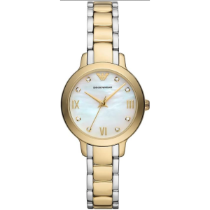 Emporio Armani Women's Quartz Two Tone Stainless Steel Mother Of Pearl Dial 32mm Watch AR11513