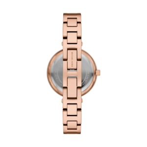 Michael Kors Women’s Quartz Rose Gold Stainless Steel Silver Dial 30mm Watch MKO1111 (Without Tag)
