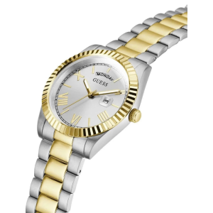 Guess Men’s Quartz Two Tone Stainless Steel Silver Dial 42mm Watch GW0265G17