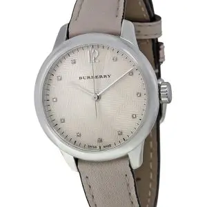 Alternative view of Burberry Women’s Swiss Made Quartz Leather Strap Beige Dial 32mm Watch BU10105 (Without Tag)