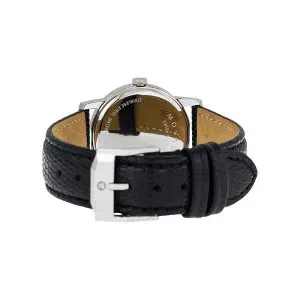 Movado Women’s Swiss Made Quartz Black Leather Strap Silver Dial 26mm Watch 2100003 (Factory Leftover - Without Tag) - Image 3