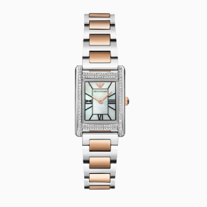 Emporio Armani Women's Quartz Two Tone Stainless Steel Mother of Pearl Dial 32mm Watch AR11626