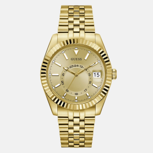 Guess Men’s Quartz Gold Stainless Steel Gold Dial 42mm Watch GW0977G2