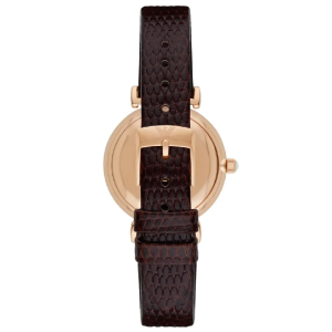 Alternative view of Emporio Armani Women's Quartz Brown Leather Strap Silver Dial 32mm Watch AR1990