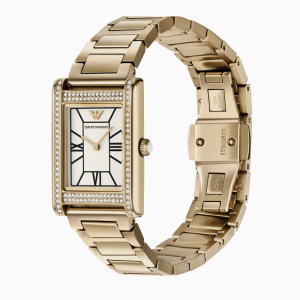 Emporio Armani Women's Quartz Gold Stainless Steel White Dial 22mm Watch AR11659